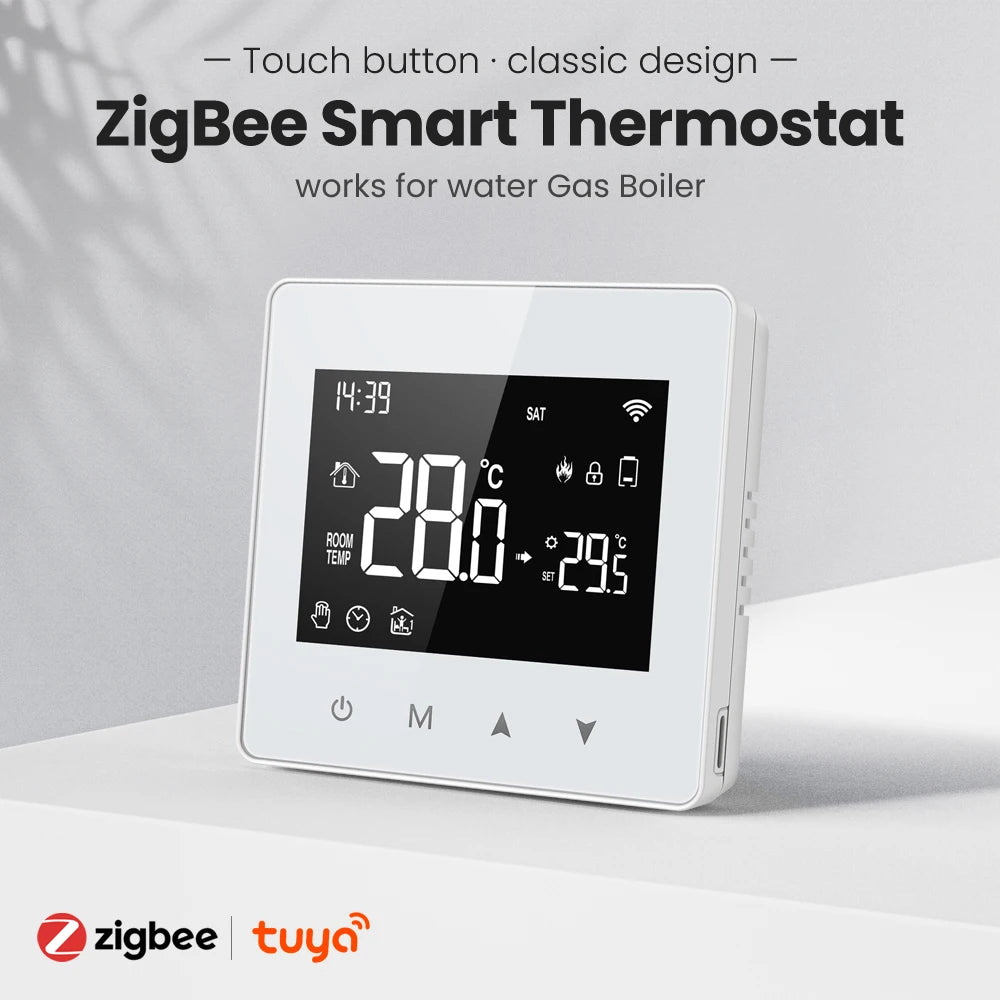 AVATTO Tuya WiFi/ZigBee Smart Thermostat,Low Power Battery Water Gas Boiler Temperature Controller For Alexa Google Home Alice