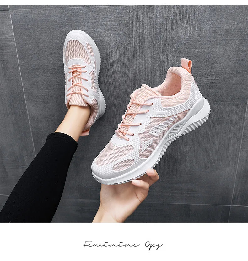 Shoes women 2024 spring and autumn new fashion casual breathable running shoes soft sole women sports shoes