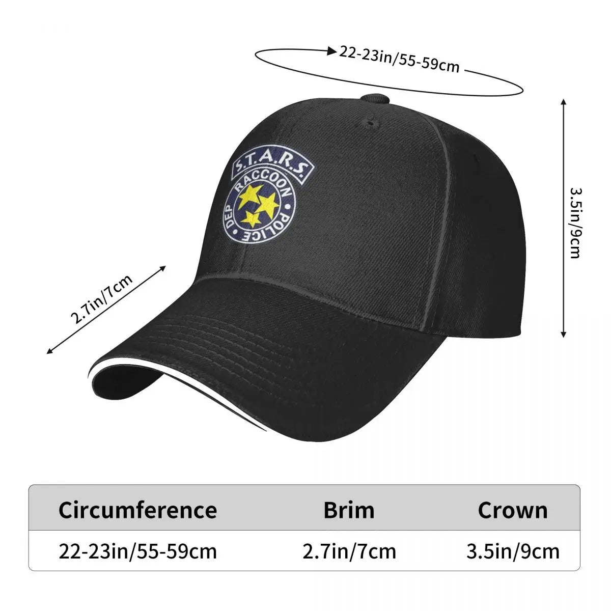 Stars Rpd Baseball Cap Residented Eviled y2k Cute Women Men Hip Hop Hats Adjustable Design Running Hippie Snapback Cap Gift Idea