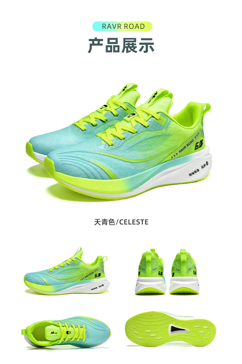 Carbon Plate Sports Running Shoes Marathon Men Breathable Lightweight Women's Comfortable Athletic Nonskid  Air Cushion Sneakers