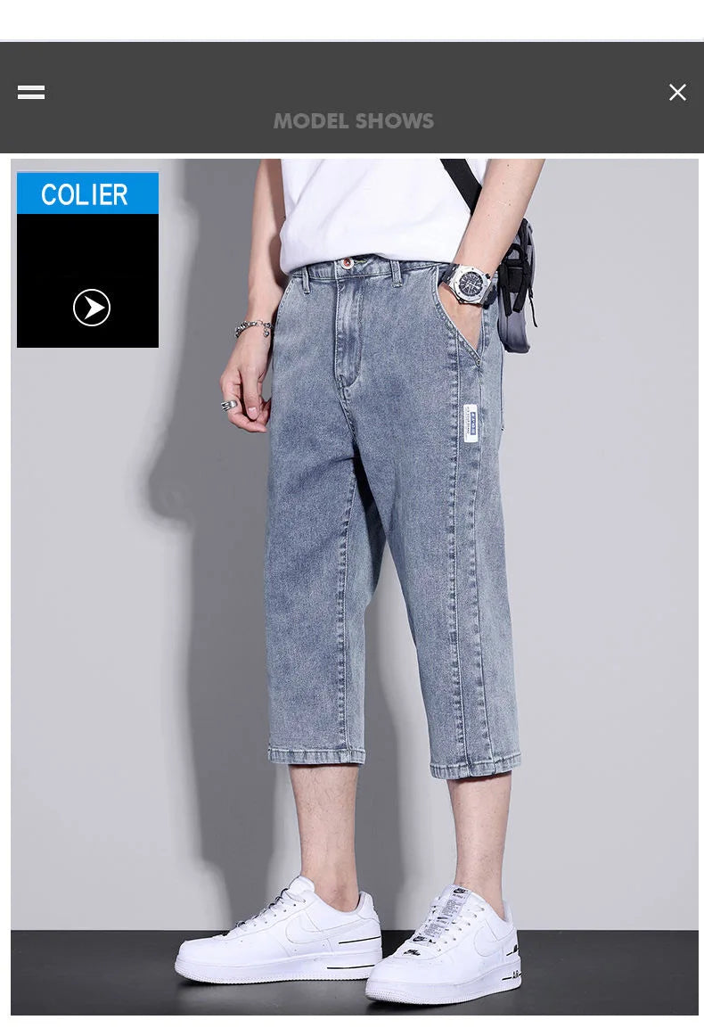 Seven Denim Shorts Men'S Summer Thin Loose Casual Straight Pants Fashion Men'S Travel Office Versatile 7 Jeans Jeans A3398