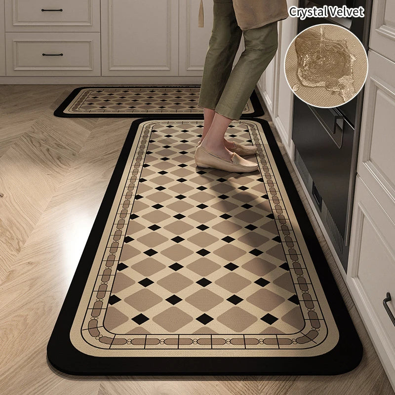 Absorbent Kitchen Floor Mat Diatomit Anti-Slip Carpet Waterproof Oilproof Kitchen Mat Living Room Doormat Kitchen Hallway Rug