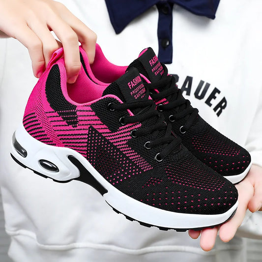 Running shoes Women 2024 spring new large size casual breathable lace-up air cushion sports shoes sneakers