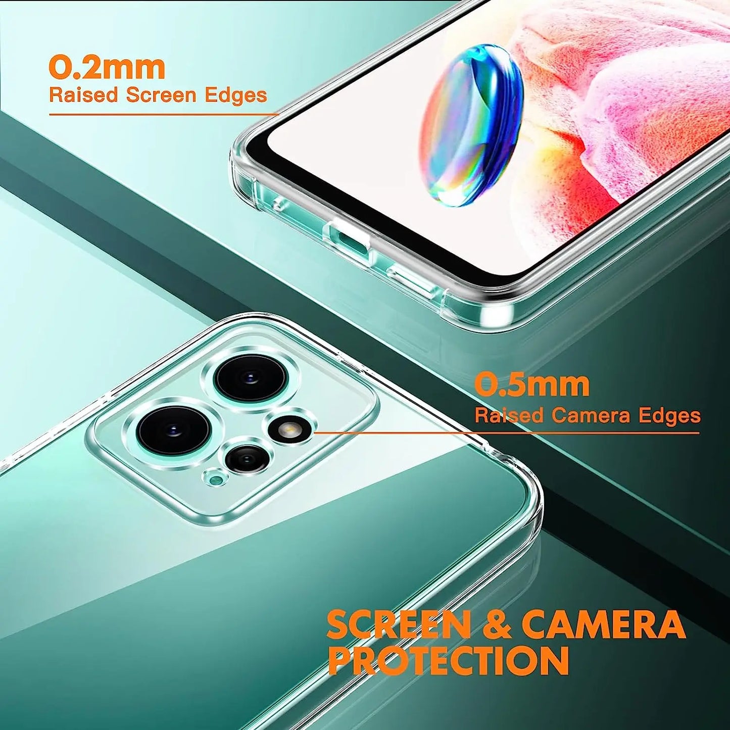 360 Full Cover Silicone Case For Xiaomi Redmi Note 12 4G 11 Pro 5G 10 Pro Max 9 Pro 12 Pro Plus 11 Clear Hybrid PC Hard Coque