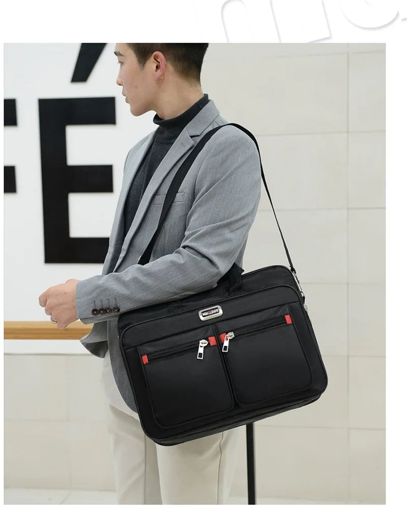 Fashion Large Capacity Men's Briefcase Multifunction Laptop Bag Office Male Shoulder Messenger Bag Business Handbag