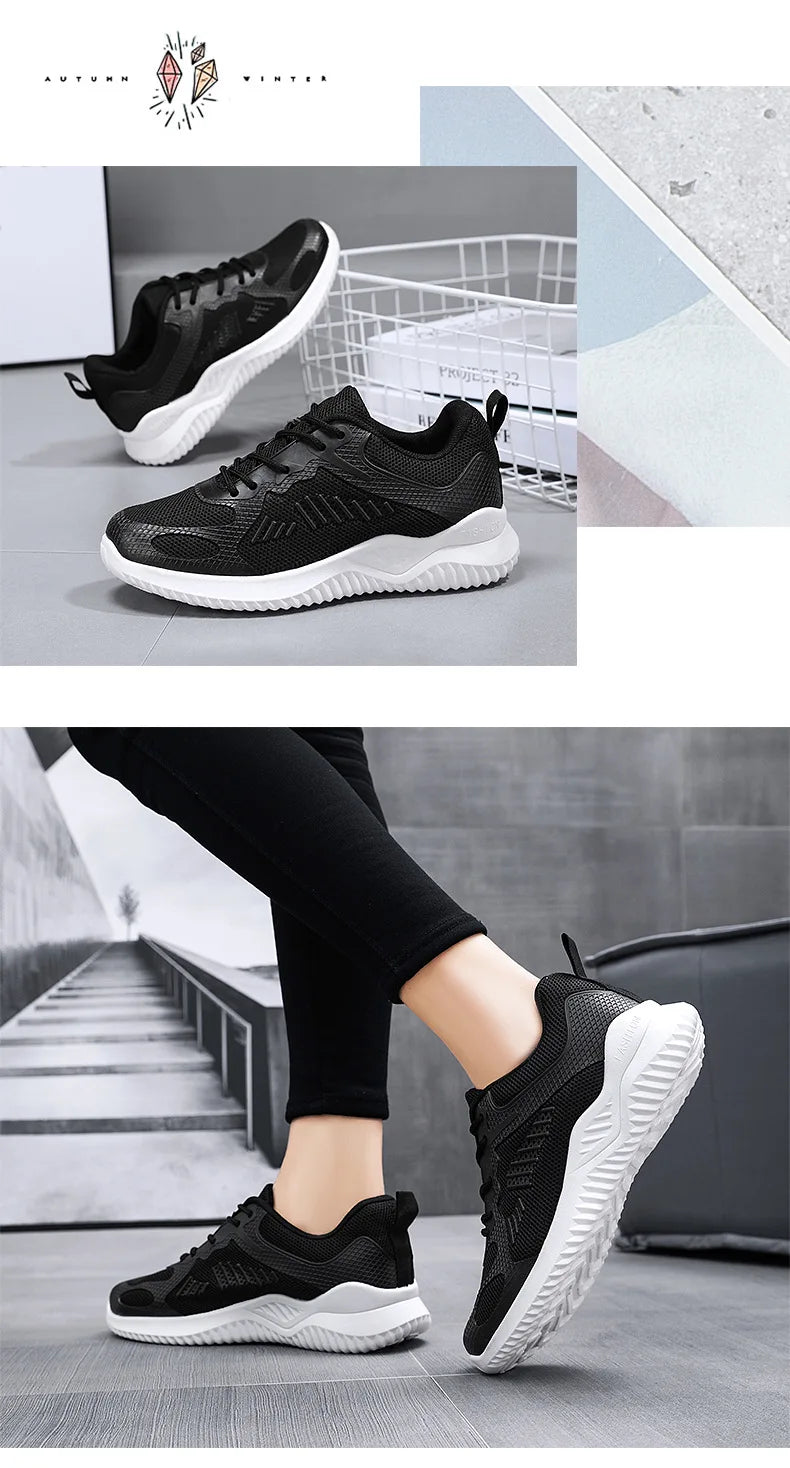 Shoes women 2024 spring and autumn new fashion casual breathable running shoes soft sole women sports shoes