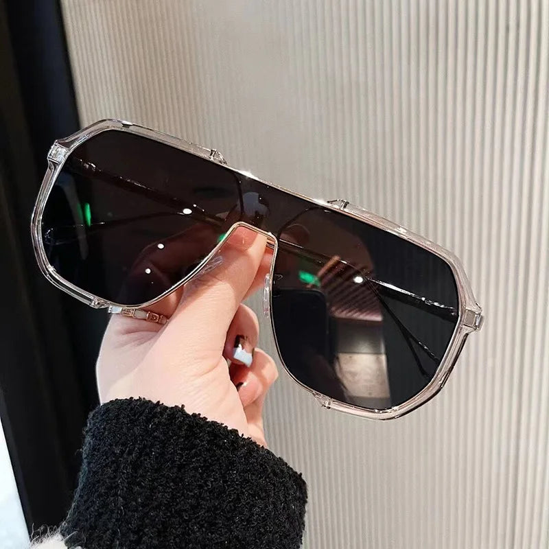 Oversized Sunglasses Women Unique Fashion Sunglasses for Trending Female Eyewear Gradient Sun Glasses Clear Lens Eyeglasses Gafa