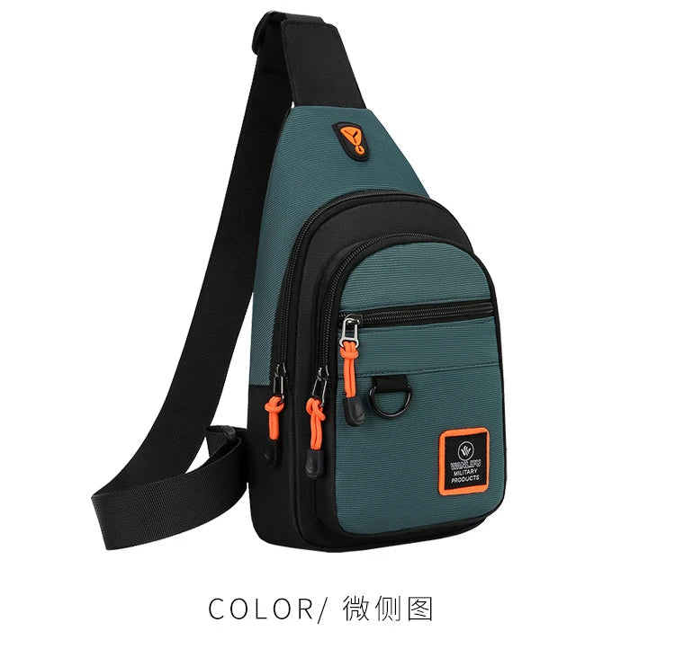 Fashion Men's Chest Bag Handbag Lightweight Oxford Fabric Crossbody Shoulder Bag Stylish Casual Men's Waist Packs Male Chest Bag