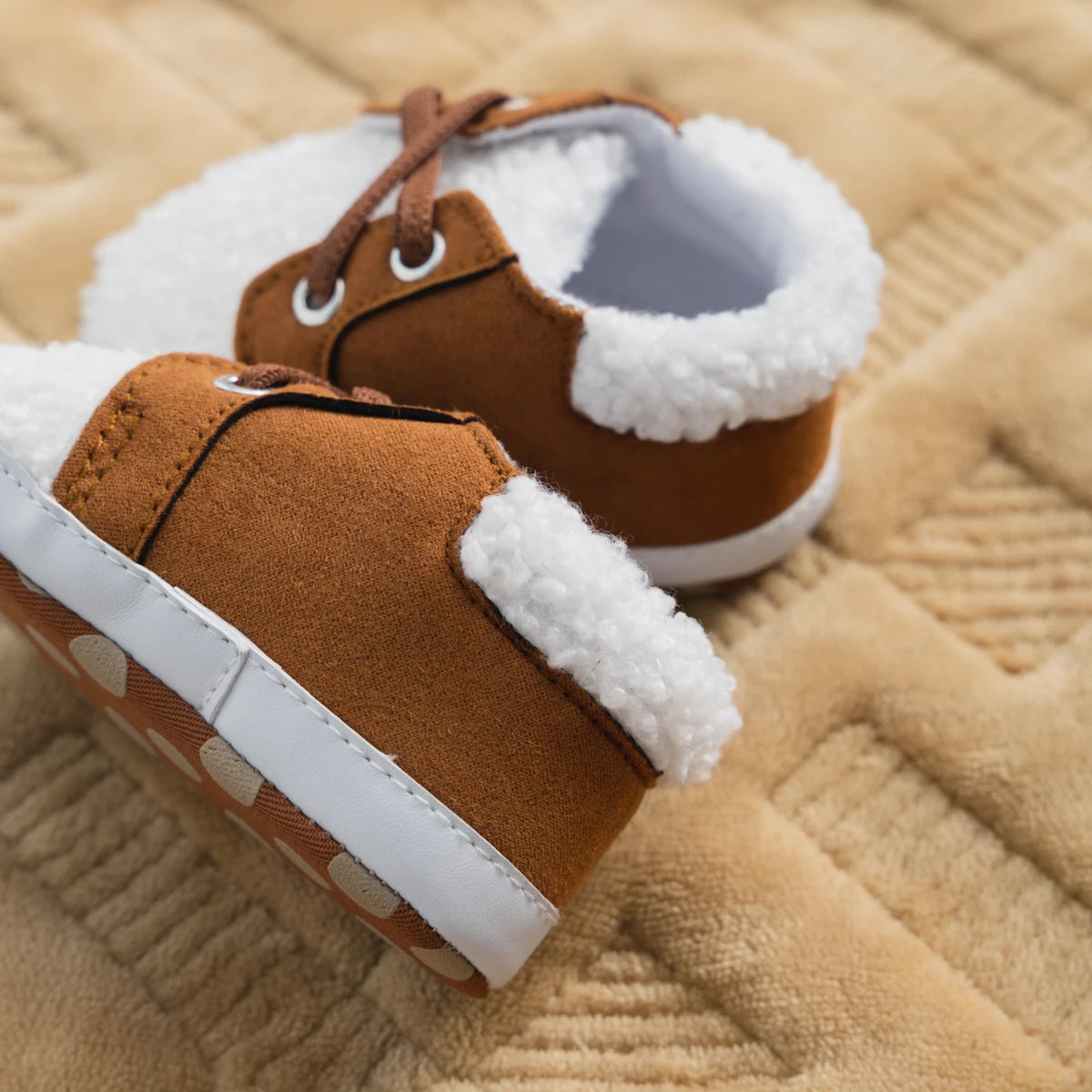 Fashion Newborn Winter Cotton Baby Boys Shose Plush Soft Bottom Non-Slip Baby Toddler Shoes Girl First Walkers Crib Shoes 0-18M