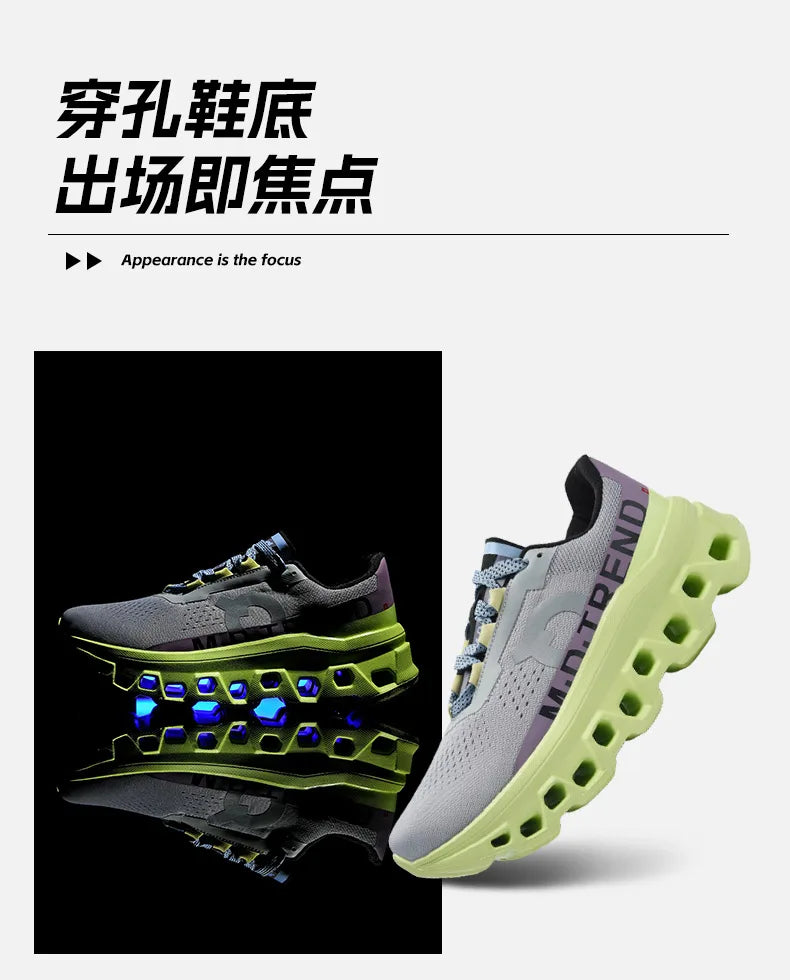 Outdoor Running Shoes for Men, Casual Sneakers, Cushioning, Luxury Brand, Basic Walking Shoes, Gym Trend, Winter, New, 2024