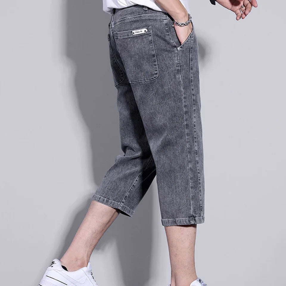 Seven Denim Shorts Men'S Summer Thin Loose Casual Straight Pants Fashion Men'S Travel Office Versatile 7 Jeans Jeans A3398