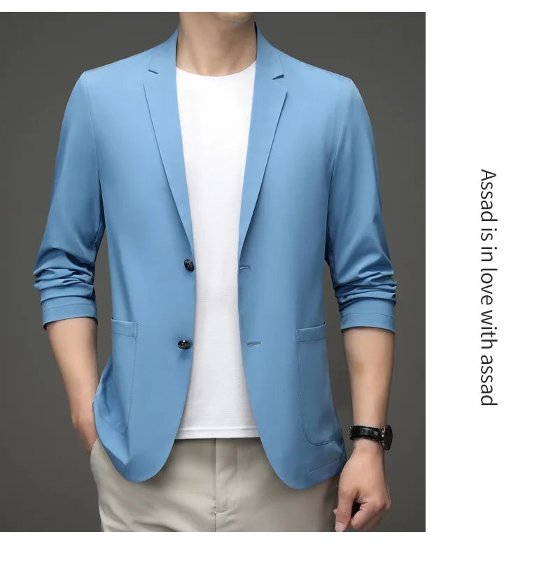 Chic & Sleek: Summer Slim-Fit Casual Suit Jacket for Fashion-Forward Style - Thin for Summer,UV Protection，Business Leisure