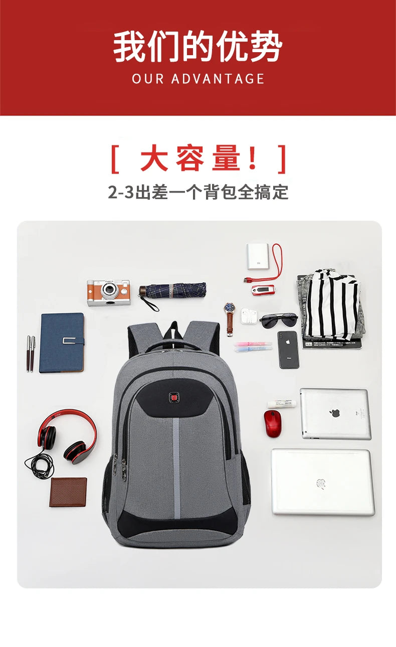 Fashion Casual Men's Backpack Men Bag Lightweight Nylon Fabric Travel Backpack School Bag Large Capacity Men's Laptop Backpack