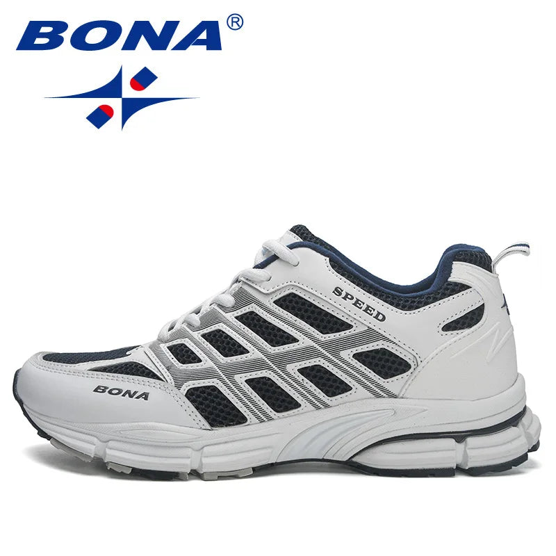 BONA 2023 New Most Popular Style Men Running Shoes Outdoor Walking Sneakers Comfortable Athletic Shoes Breathable mesh Men For S