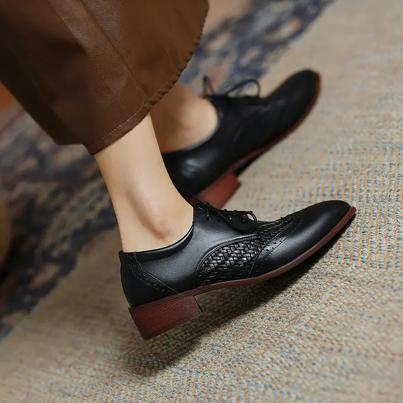 Pointed Toe Shoes Woman Casual Female Sneakers Shose Women Patent Leather Ballet Flats Oxfords Women's Autumn New Dress