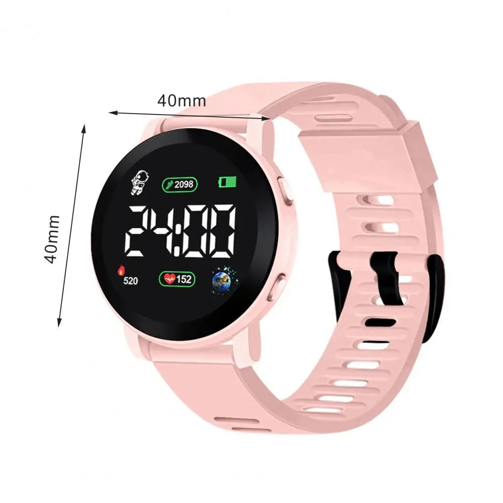 Student Watch LED Display Waterproof Casual Silicone Watchband Electronic Watch for Outdoor Digital Watches Student Clock Gift