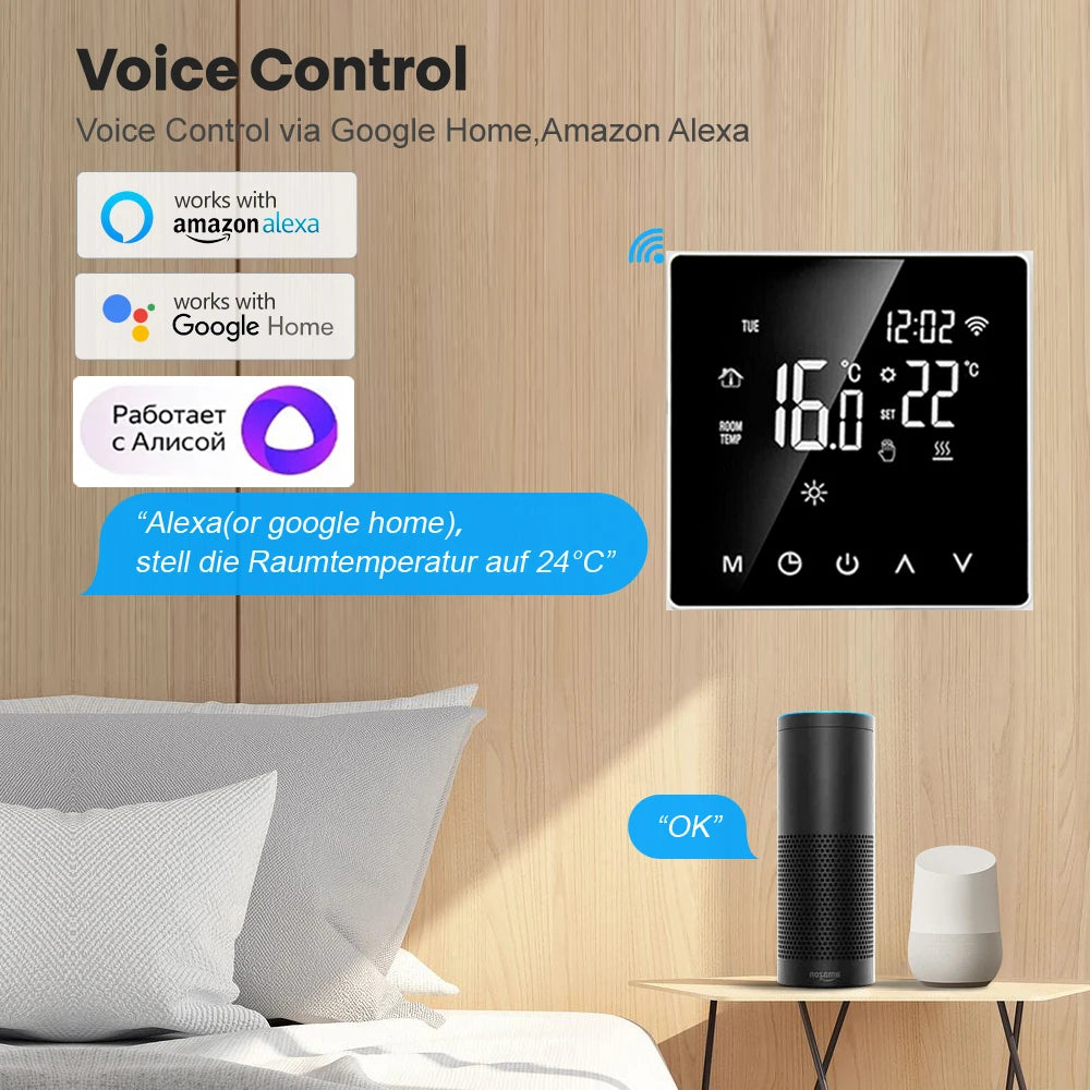 Tuya WiFi ZigBee Smart Thermostat Electric Floor Heating Water/Gas Boiler Temperature Controller Support Alexa Google Home Alice