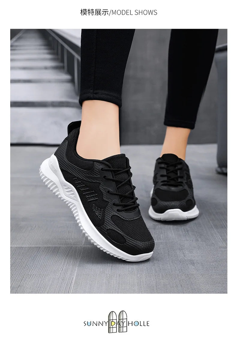 Shoes women 2024 spring and autumn new fashion casual breathable running shoes soft sole women sports shoes