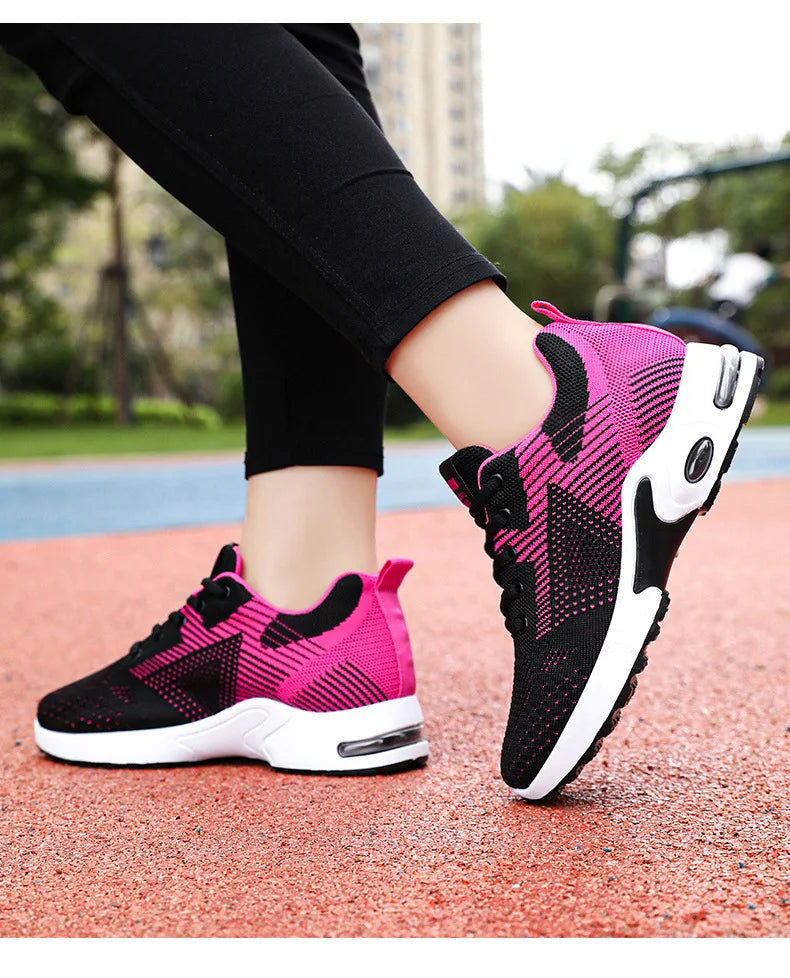 Running shoes Women 2024 spring new large size casual breathable lace-up air cushion sports shoes sneakers