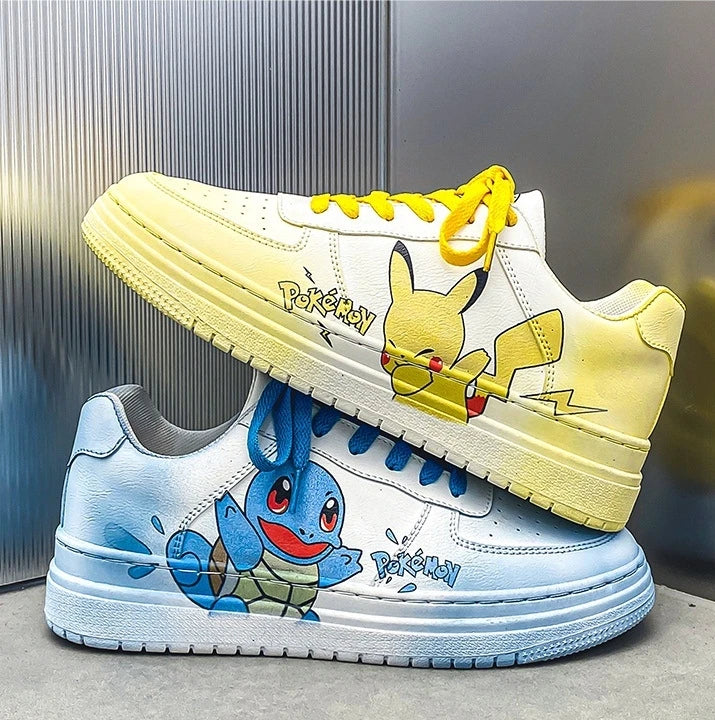 Csrtoon Pika-chu Cartoon Youth Casual Sneakers Breathable Lightweight Running Fashion New Shoes Gift for Children Size 35-44