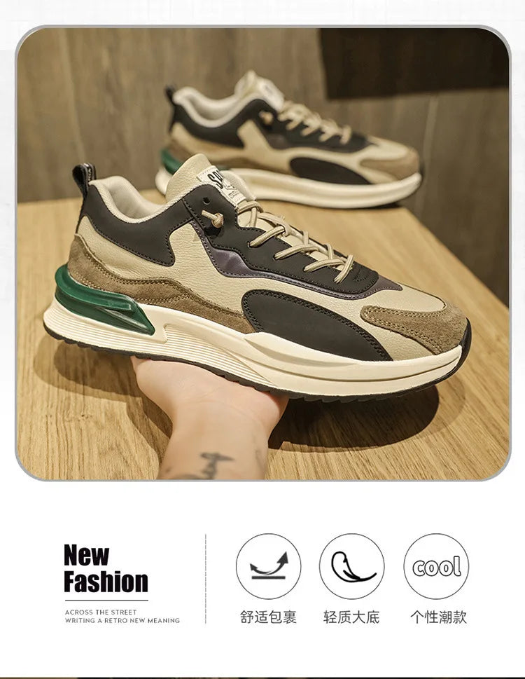 Shoes Men Running Casual Shoes for Men Versatile Sneakers Soft Bottom Trend Male Shoes Wear-resistant Vulcanized Men Shoe tenis