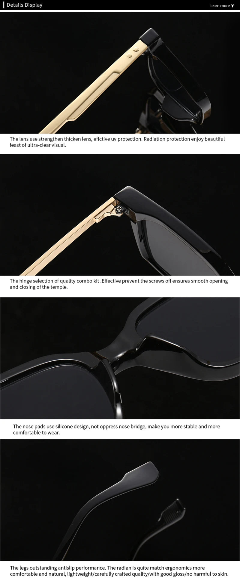 SHAUNA Fashion Square Women Luxury Rivets Sunglasses Retro Gradient Shades UV400 Men Trending Sun Glasses