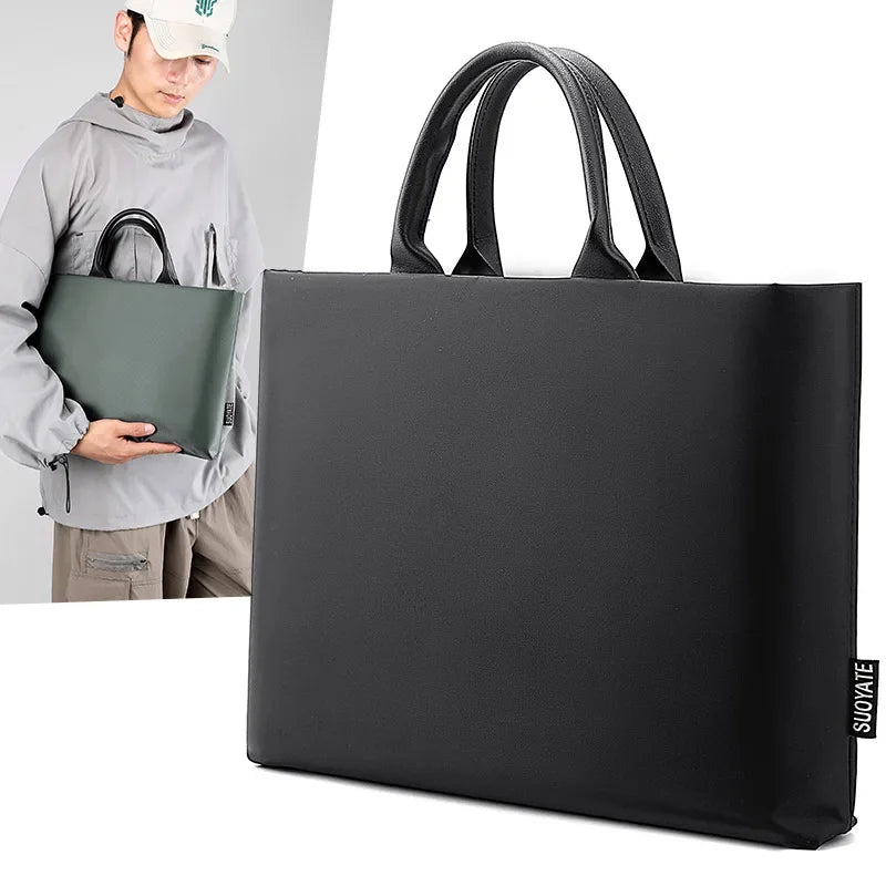 Business Men's Briefcase Business Document Information Kit Laptop Handbag Gift Advertising Computer Bag bolso hombre