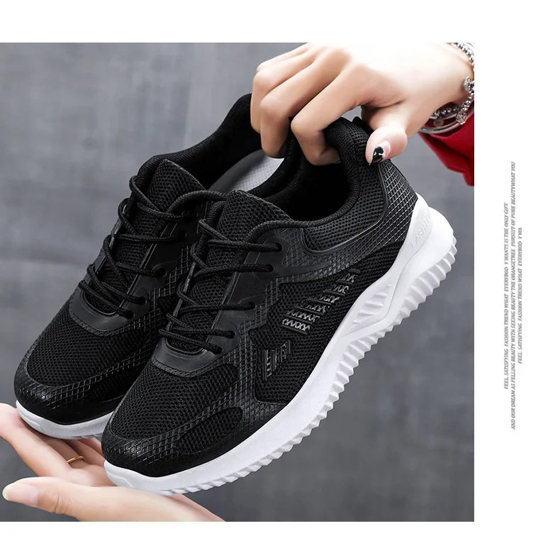 Shoes women 2024 spring and autumn new fashion casual breathable running shoes soft sole women sports shoes