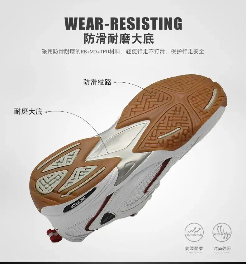 Unisex Professional Non-slip Sneakers High Quality Training Tennis Shoes Men Breathable Women Flat Athletics Indoor Squash Shoes