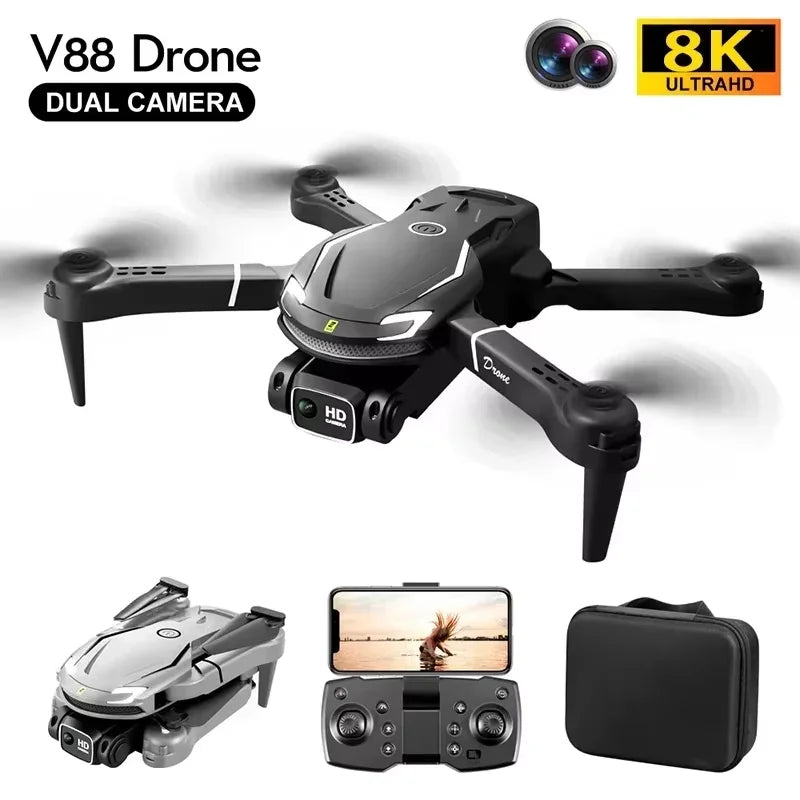 V88 Drone HD Dual Camera Precise Control Remote Control Aircraft 8K 5G GPS Professional Aerial Photography Quadcopter Toy UAV