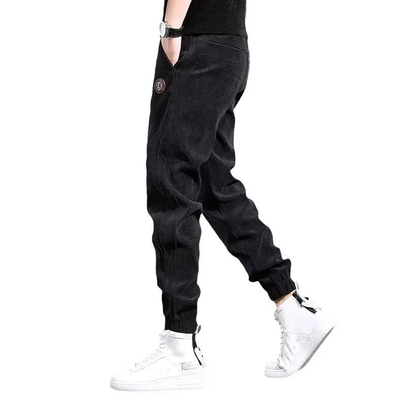 Casual Men's Trendy Loose-fit Maillard Jeans 2023 Autumn Winter New Style Versatile Youthful Streetwear Pants