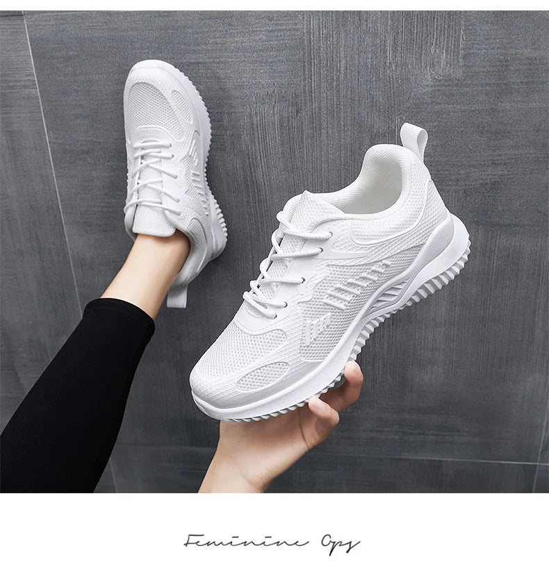 Shoes women 2024 spring and autumn new fashion casual breathable running shoes soft sole women sports shoes