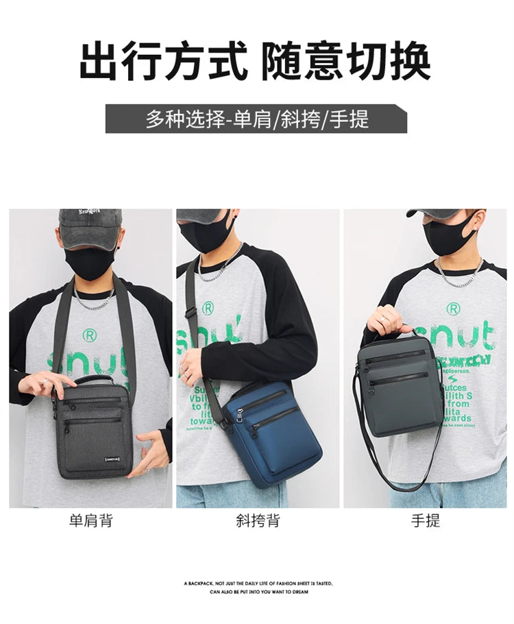 Casual Men's Handbag Shoulder Bag Lightweight Oxford Men's Purse Small Crossbody Bag Fashion Stylish Men's Bag Messenger Bag SAC