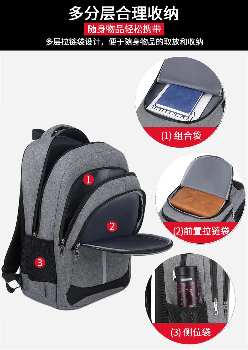 Fashion Casual Men's Backpack Men Bag Lightweight Nylon Fabric Travel Backpack School Bag Large Capacity Men's Laptop Backpack