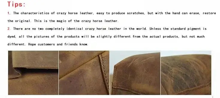 Crazy Horse Leather Small Vintage Sling Crossbody Bag Man Flap Locking Shoulder Bag Simple Men's Phone Key Pocket Bag