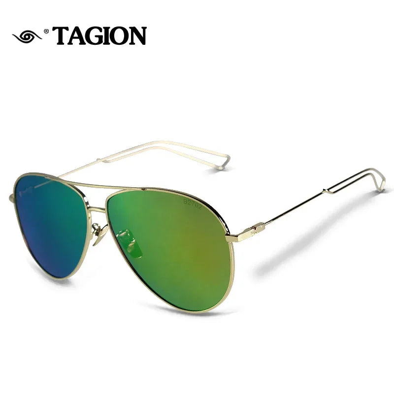 TAGION Brand Pilot Sunglasses Men Women Vintage Glasse Lunette De Soleil Homme Retro Sunglass Alloy Frame Eyeglasses 2702