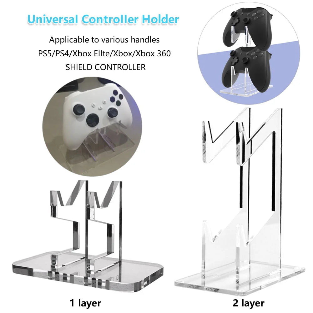 Universal 2/1 layer Game Controller Holder Gamepad Stand for Switch Pro/PS5/Xbox Series X/PS4/Xbox/Xbox 360 Joystick Accessories