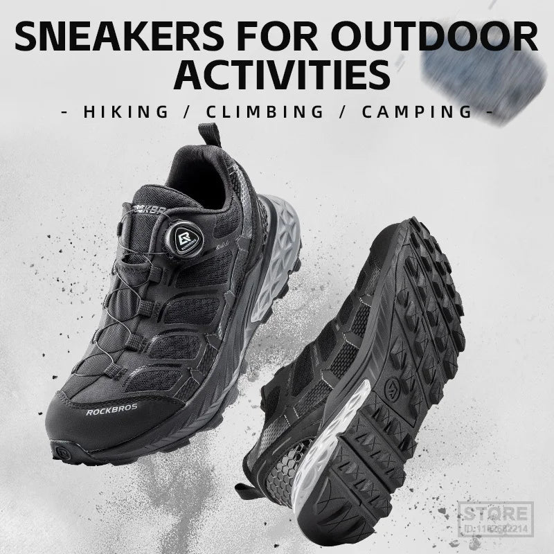 ROCKBROS Sports Shoes Men Cycling Outdoor Activity Footwear Soft Breathable  Women Hiking Climbing Camping Non-slip Sneaker