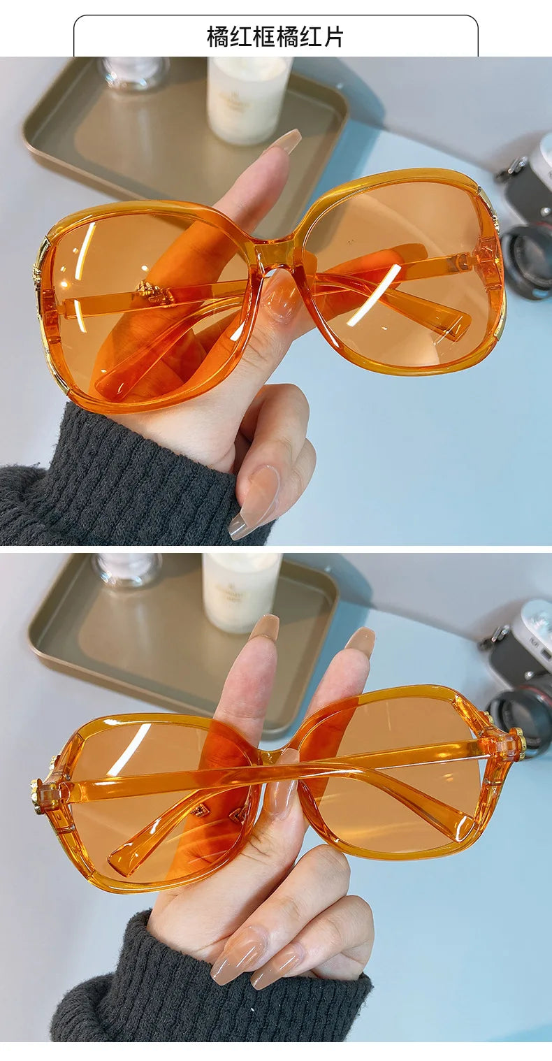 New Women's Oversized Sunglasses Women's Brand Designer Fashion Sun Glasses Outdoor Leisure Women Eyewear UV400 Oculos De Sol