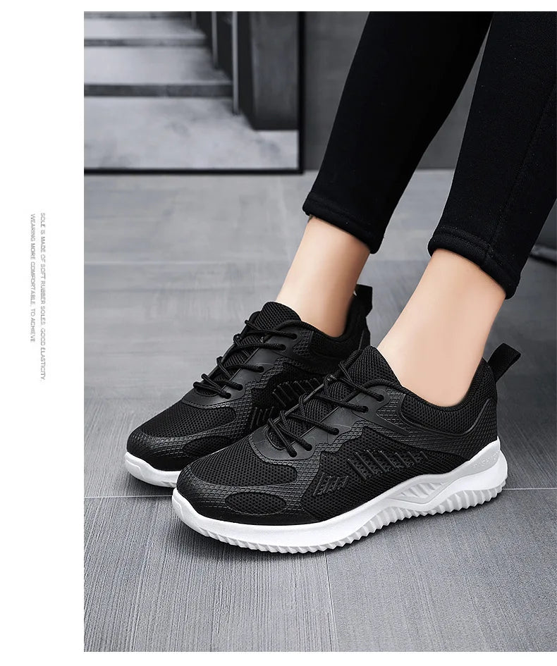 Shoes women 2024 spring and autumn new fashion casual breathable running shoes soft sole women sports shoes