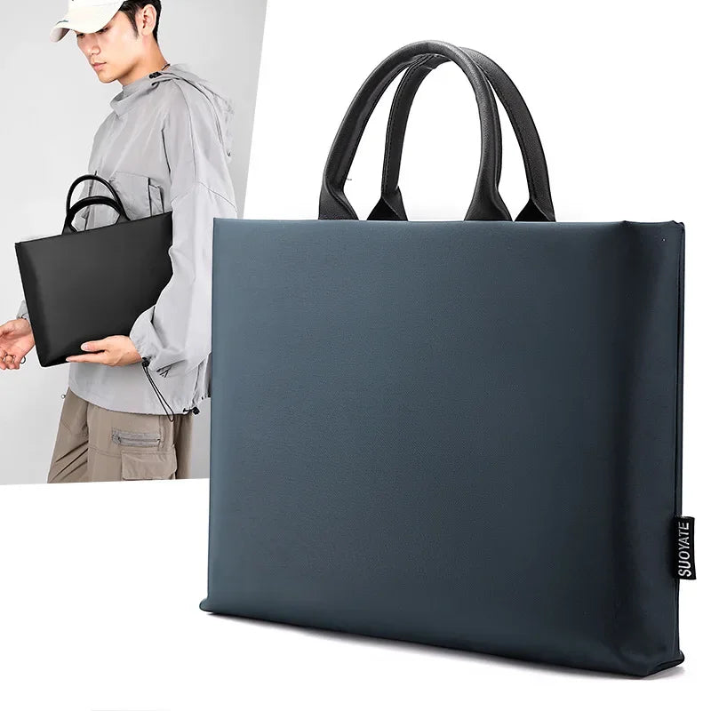 Business Men's Briefcase Business Document Information Kit Laptop Handbag Gift Advertising Computer Bag bolso hombre