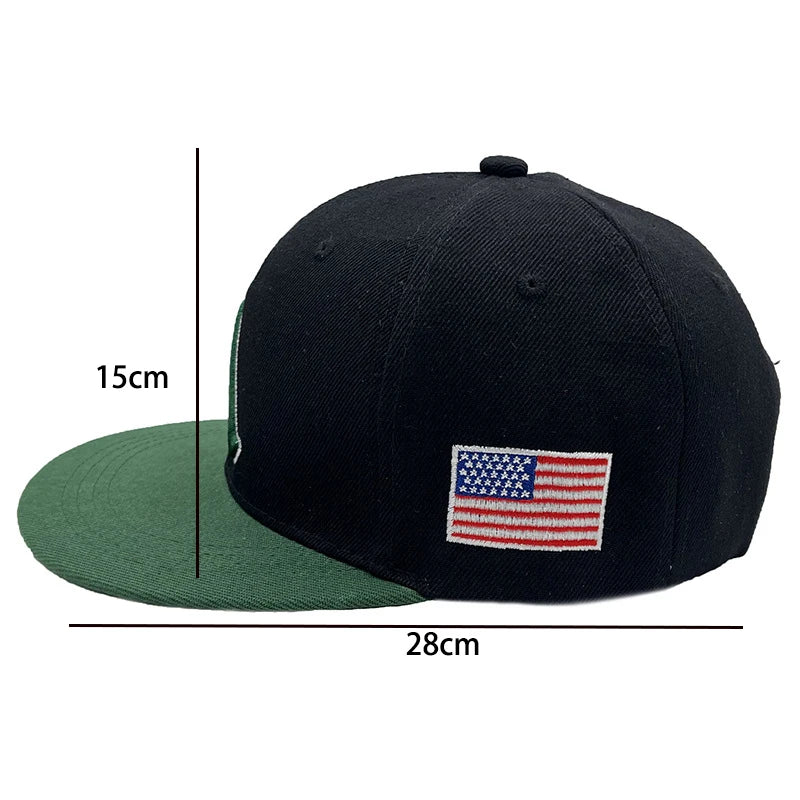 Unisex Gothic Letter American Flag HipHop Hats Outdoor Casual Baseball Caps Man Woman Sunscreen Hat Gorras Hombre