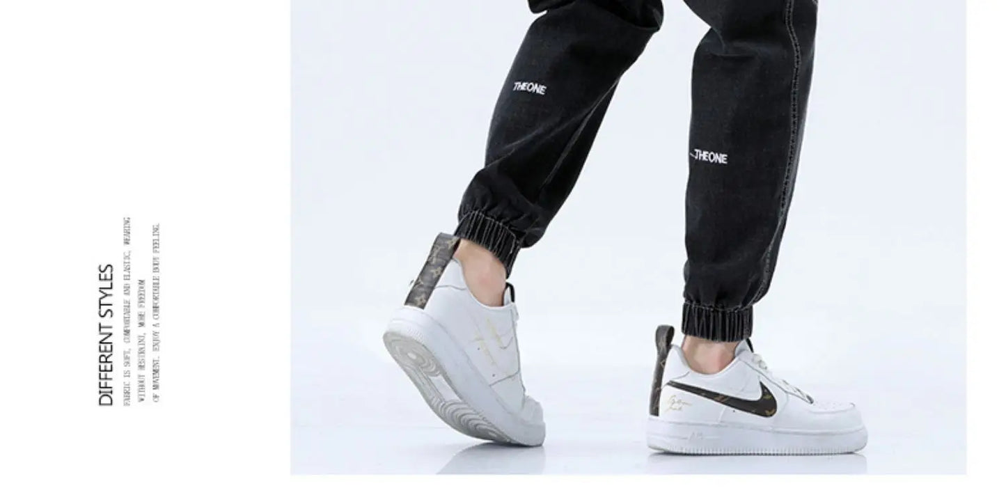 2024 Summer Men's Jeans Jogger Thin Harem Pants Cotton Banded Pant Korea Style Light Blue Hip Hop Beam Feet Casual Trousers Male