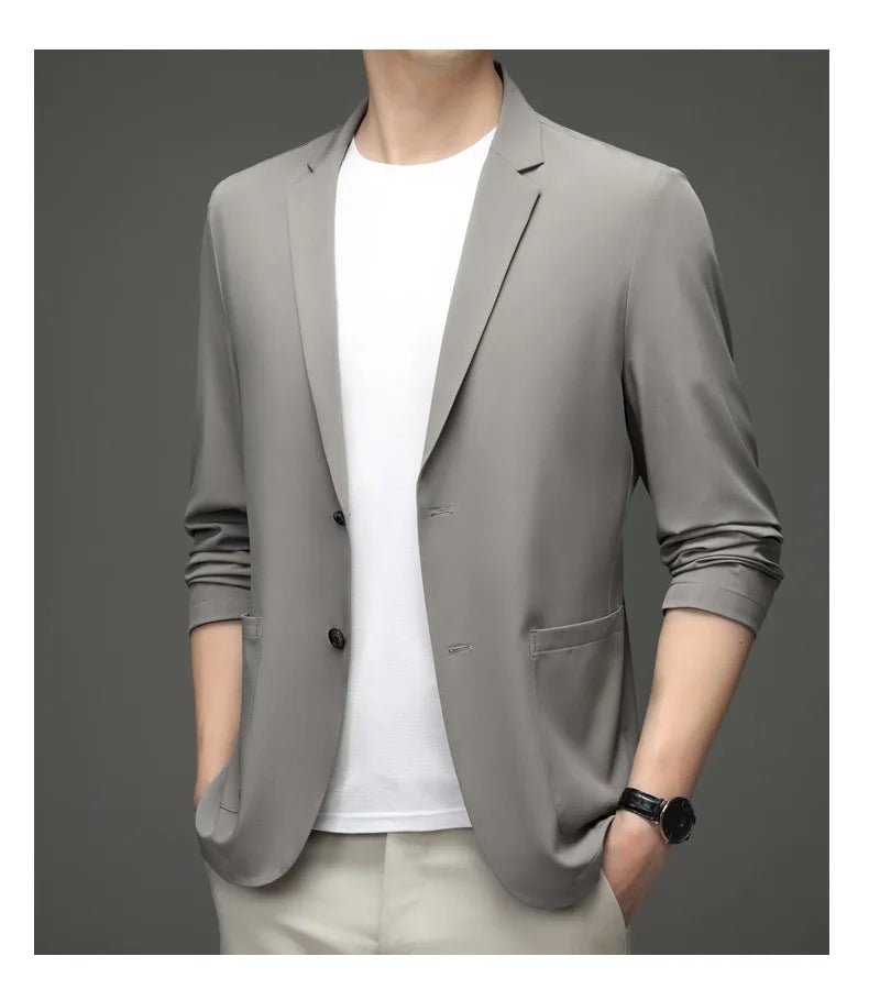 Chic & Sleek: Summer Slim-Fit Casual Suit Jacket for Fashion-Forward Style - Thin for Summer,UV Protection，Business Leisure