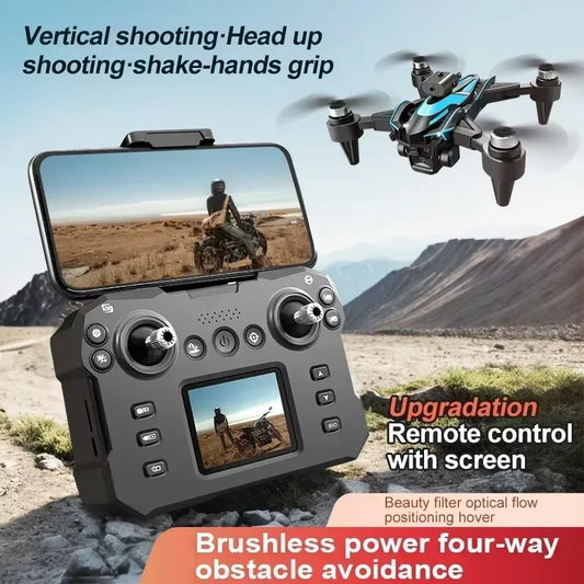 New Upgrade K12 Max Screen 8k Hd Three Camera Mini Drone Fpv Rc Quadcopte Brushless Obstacle Avoidance Aerial Uav Boy Toys