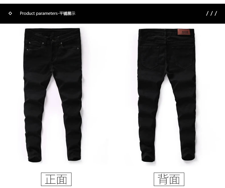 2024 spring New style Men's Skinny Jeans Fashion Casual Elastic Cotton Slim fit Denim Pants high quality Comfortable jeans men