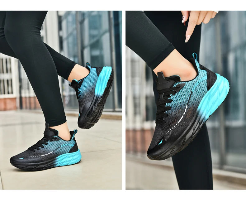 Big Size Running Shoes Men Women Jogging Sports Shoes Summer Sneakers Outdoor Athletic Training Shoes Soft Cushioning Breathable