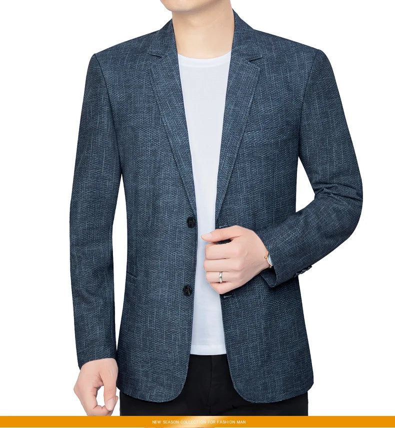 New Summer Man Breathable Quick Drying Blazers Jackets Suits Coats Formal Wear Business Casual Blazers Jackets Men's Clothing 4X