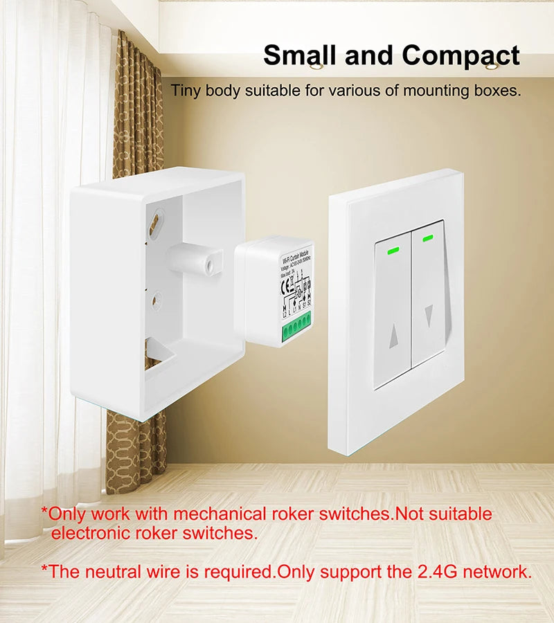 Tuya WiFi Zigbee Smart Curtain Switch Module Connect Roller Blinds Shutter Electric Motor Work with Alexa Google Home Smart Life