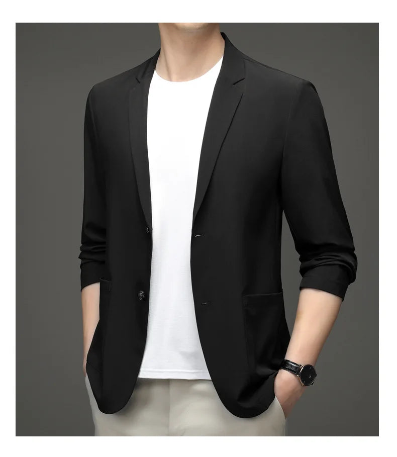 Chic & Sleek: Summer Slim-Fit Casual Suit Jacket for Fashion-Forward Style - Thin for Summer,UV Protection，Business Leisure